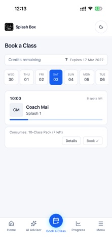 Splash Box Member — Schedule
